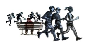 illustration of runners