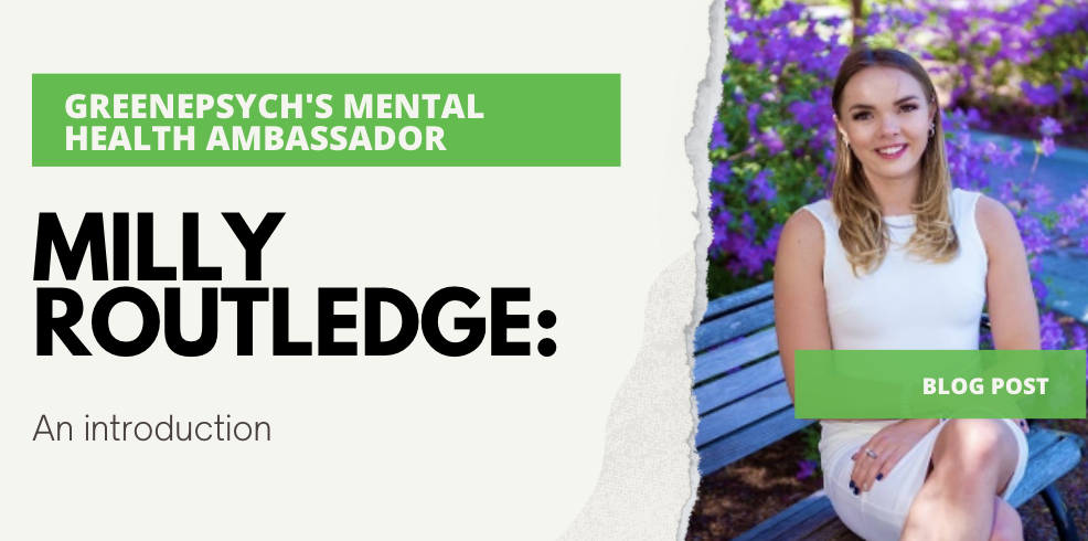 Featured image for “Milly Routledge, Greenepsych Mental Health Ambassador: Who is she?”